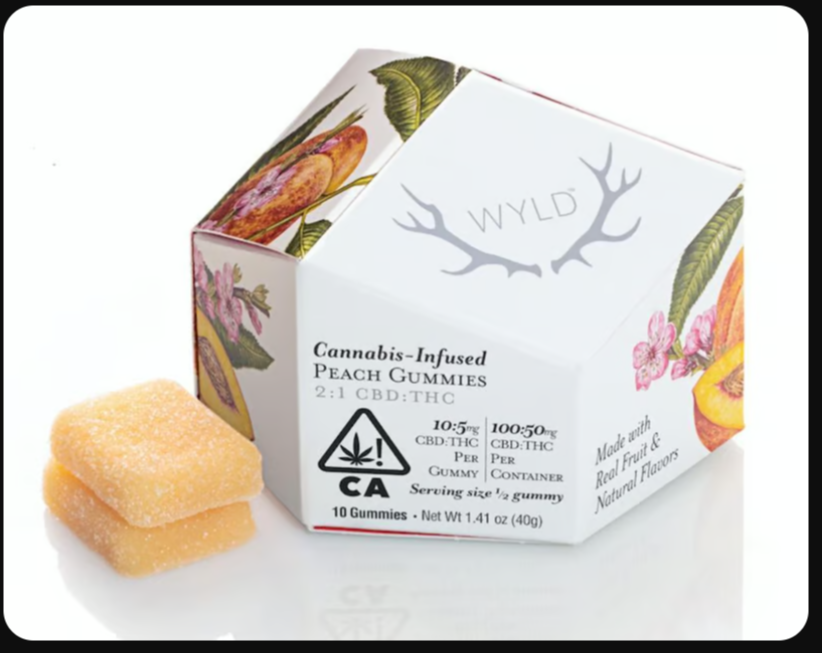 Peach 2:1 CBD + Hybrid Enhanced Gummies | 100mg CBD:50mg THC